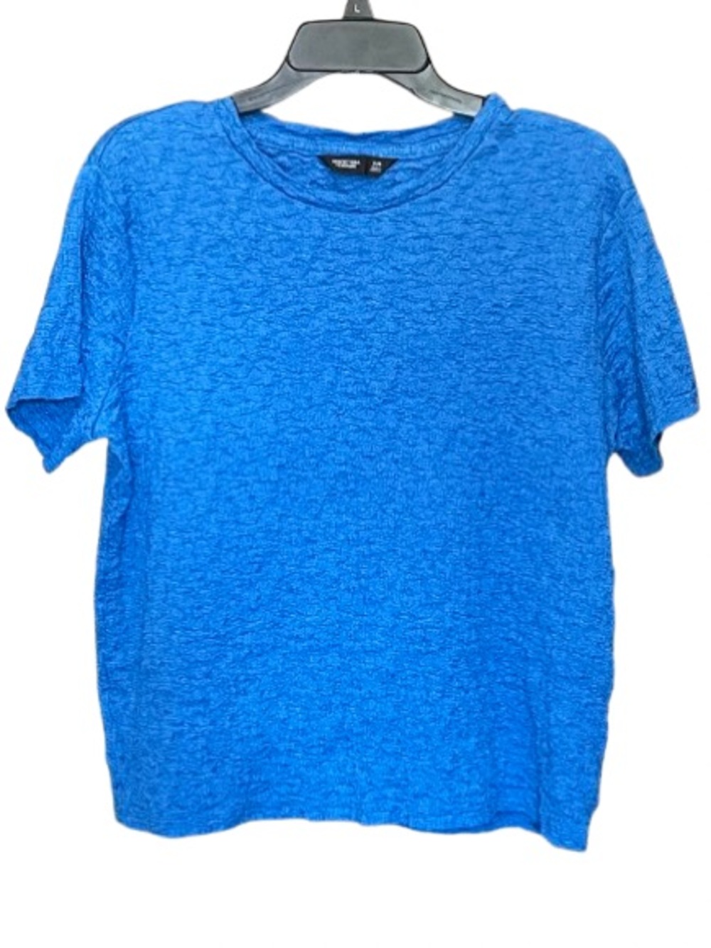 Simply Vera Vera Wang Bright Blue Textured Knit Tee XXL